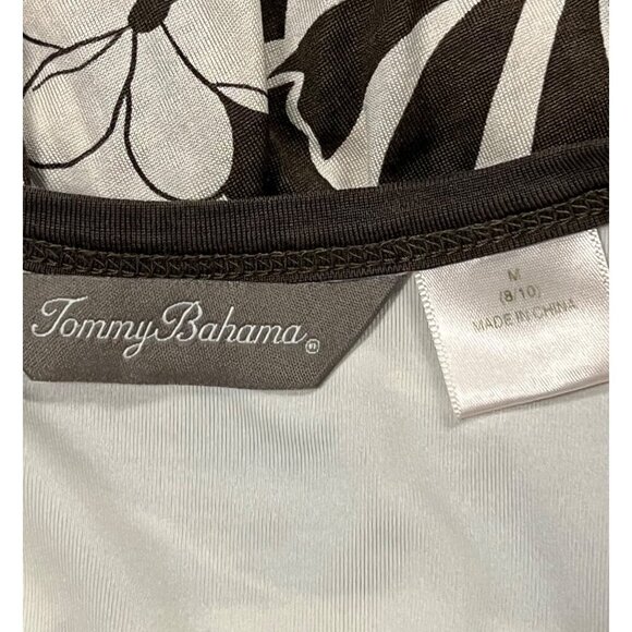 Tommy Bahama Women Floral Sleeveless Dress Medium 8 10 Silk Brown Beige VGUC - Picture 9 of 11